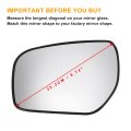 Car Rearview Left Driver Side Mirror Glass Replacement W Backing Plate Convex Heated White For Renault Koleos 2008-2011