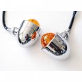 Panhead Chrome Turn Signal For Universal Cruiser Chopper Custom Bobber Cafe Racer Xl 12 Volts