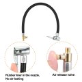 1 Set 35cm 13 78 Tire Valve Connect Pipe Air Chuck Inflator Compressor Pump Extension Hose With Deflatable Connector