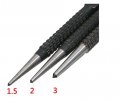 Chiloskit 3pcs 4 Alloy Steel Center Punch Set Metal Wood Diy Tool Marker For Proofing Hole