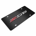Ipick Image Made For Chevrolet Corvette C7 Z06 3d Logo On Black Carbon Fiber Pattern Stainless Steel License Plate
