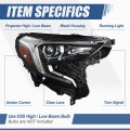 Auto Dynasty Hid Projector Headlights Assembly Compatible With Gmc Terrain 2018-2021 Passenger Right Side Black Housing Amber