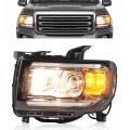 Hecasa Left Led Headlight For 2015-2022 Gmc Canyon Replacement Gm2502412 84707374 Headlamp Front Light Lamp W Bulb Clear Lens 