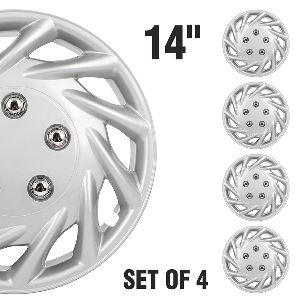 14 Hubcap Wheel Cover Fits For Toyota Vw Chevy Chevrolet Honda Mazda Dodge Ford And Others