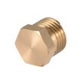 Brass Pipe Fitting Cored Hex Head Plug G1 4 Male Thread Connector Coupling Adapter 4pcs