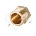 Brass Pipe Fitting Cored Hex Head Plug G1 4 Male Thread Connector Coupling Adapter 4pcs