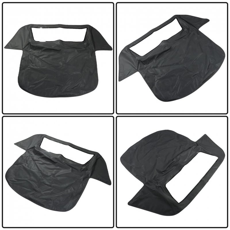 Soft Top Convertible Replacement For Corvette 1986-1993 Twill Vinyl With Plastic Windows Black