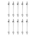10pcs M3x80mm 304 Stainless Steel Double End Threaded Stud Screw Bolt With Nuts Square Flat Washers Spring For House 