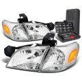 Auto Dynasty Chrome Housing Amber Corner Headlight Head Lamps Tool Kit For Venture Silhouette 97-05 