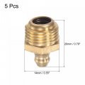 Uxcell Brass Straight Grease Fitting M14 X 1 25mm Thread Hydraulic Accessories 5pcs