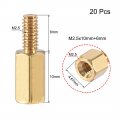 Uxcell M2 5x10mm 6mm Male-female Brass Hex Pcb Motherboard Spacer Standoff For Fpv Drone Quadcopter Computer Circuit Board