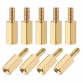 Uxcell M2 5x10mm 6mm Male-female Brass Hex Pcb Motherboard Spacer Standoff For Fpv Drone Quadcopter Computer Circuit Board 