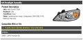 Left Driver Side Headlight Assembly Compatible With 2005-2010 Pontiac G6