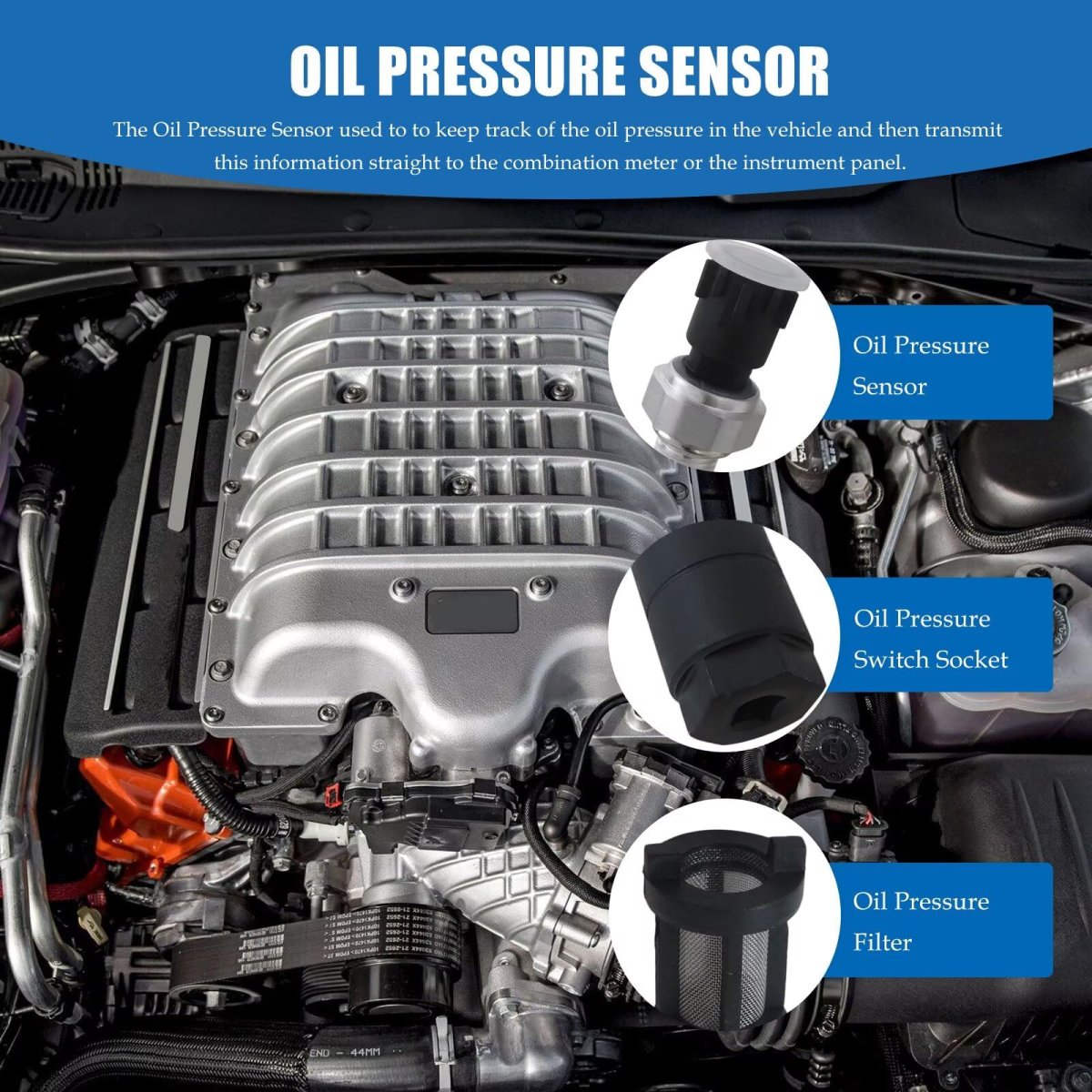 Ps690 Oil Pressure Sensor With Socket Compatible For G-mc 2010-2016 Savana 4500 6 6l