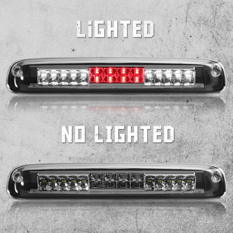 Waterproof Dual Row Led Third Brake Light For 1999 2006 Chevrolet Silverado Gmc Sierra Gmt800 Chrome Lens Plug And Play High