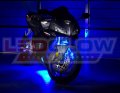 Ledglow 10pc Advanced Blue Led Motorcycle Accent Neon Underglow Lighting Kit 4 Patterns Brightness Levels 6 Flexible Light