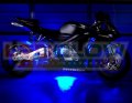 Ledglow 10pc Advanced Blue Led Motorcycle Accent Neon Underglow Lighting Kit 4 Patterns Brightness Levels 6 Flexible Light