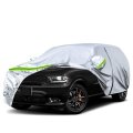 Waterproof Car Cover For 2011 2024 Dodge Durango 6 Layer Silver All Weather Custom Fit With Zipper Door And Windproof Bands 