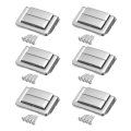 6pcs Toggle Catch Lock 0 8 X 1 3 Hasp Latch Mini Clasp With Mounting Screws For Jewelry Box Gift Wooden Cabinet Silver 