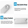 Uxcell 40mm 10pcs Straight Bracket Stainless Steel Flat Brace Fastener Brackets Corner Protector Support With Screws For