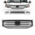 Jmtaat Front Upper Grill Assembly Silver Black For 2012-2015 Honda Pilot Replacement Ho1216109 Bumper Grille Plastic Abs Chrome 