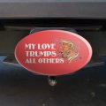 My Love Trumps All Others President Cupid With Hearts Valentine S Day Romance Oval Tow Trailer Hitch Cover Plug Insert