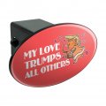 My Love Trumps All Others President Cupid With Hearts Valentine S Day Romance Oval Tow Trailer Hitch Cover Plug Insert