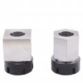 Er-32 Collet Chucks Block Set Of 2 Square And Hex Workholding Holder For Cnc Lathe Engraving Machine 