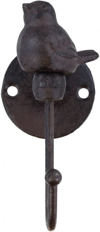 Colonial Tin Works 520013 Songbird Wall Hook Brownish Black Set Of 4