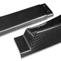 Auto Dynasty 3pcs Car Front Bumper Lips Spoiler Wing Body Kit With Vertical Stabilizers Compatible Mercedes-benz C180 C200 C250