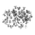 M6-1 X 8mm 100pcs Flat Round Head Screws 304 Stainless Steel Phillips Drive Machine Hardware Fastener For Furniture Connection 