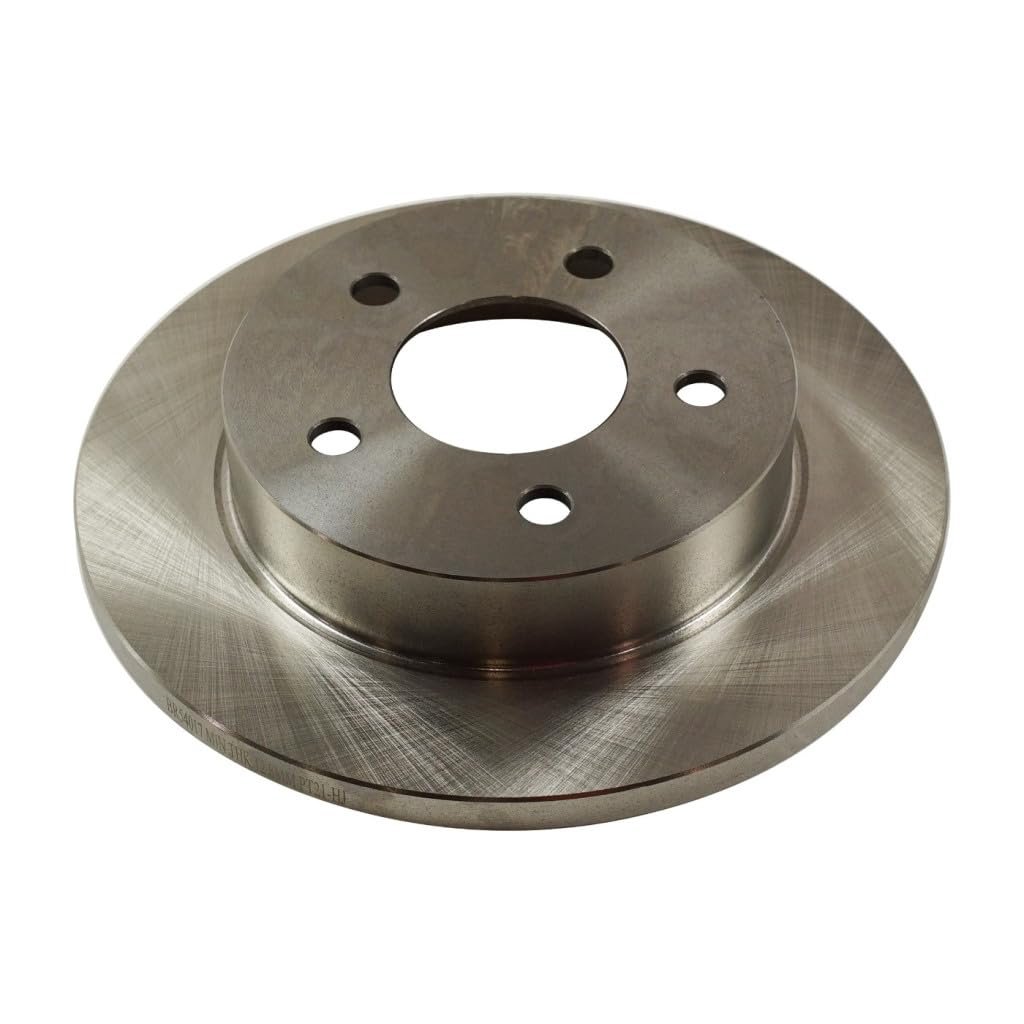 Ford Mustang 1994-2004 Brake Disc Rear Driver Or Passenger Side Single Piece Cast Iron Natural Solid Plain Surface 5 Lugs