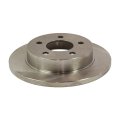 Ford Mustang 1994-2004 Brake Disc Rear Driver Or Passenger Side Single Piece Cast Iron Natural Solid Plain Surface 5 Lugs