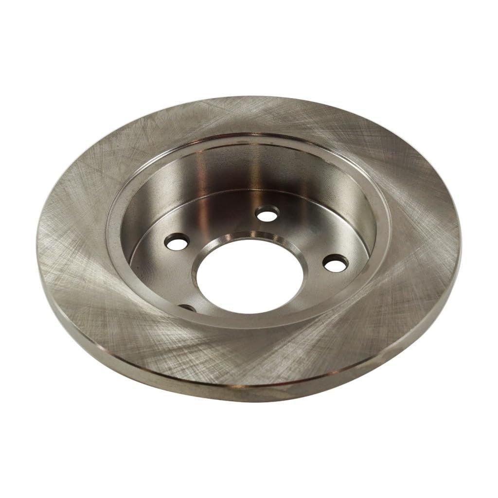 Ford Mustang 1994-2004 Brake Disc Rear Driver Or Passenger Side Single Piece Cast Iron Natural Solid Plain Surface 5 Lugs