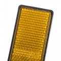 X Autohaux Front Lower Fork Reflector Sticker Rear Saddlebag Reflective Cover Universal Yellow With Screw 2 Pcs