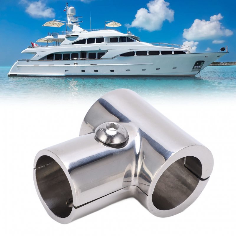 Boat Hand Rail Fittingrail 90a Tee T Tube Pipe Connector 1in 25 4mm Id Separable Stainless Steel Hand Accessories