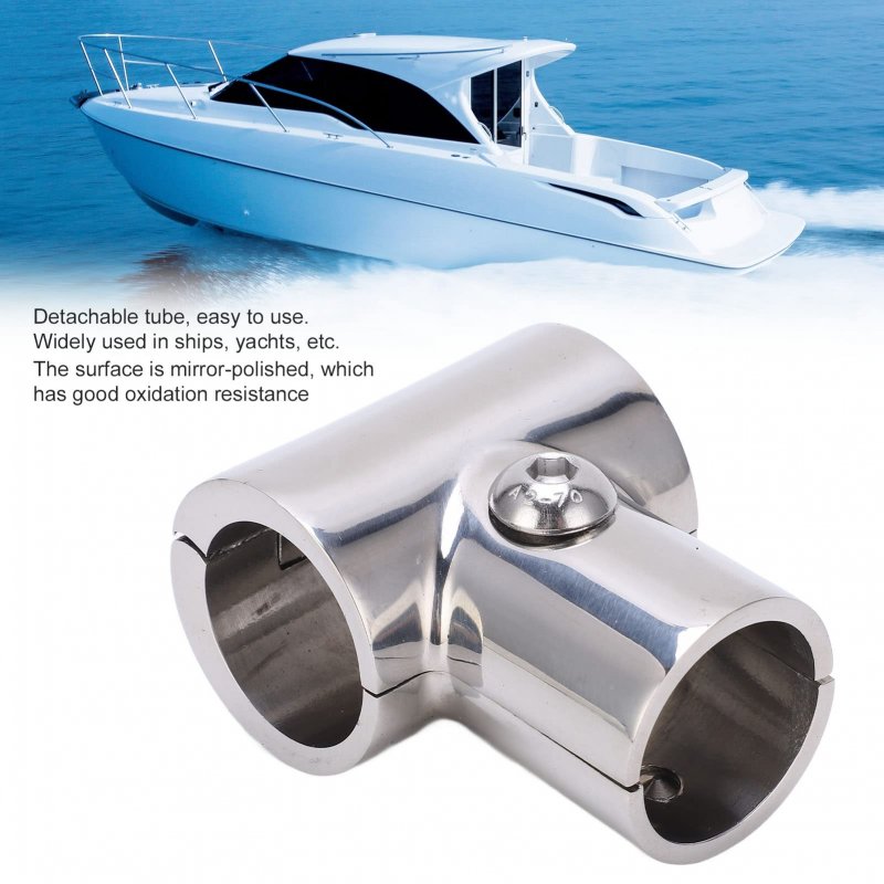 Boat Hand Rail Fittingrail 90a Tee T Tube Pipe Connector 1in 25 4mm Id Separable Stainless Steel Hand Accessories