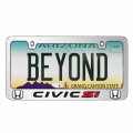 Ipick Image Made For Honda Civic Si Dual Logo 3d Embossed Letters On Mirror Chrome Metal License Plate Frame
