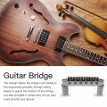 Silver Roller Bridge Saddle Tune-o-matic For Epiphone Les Paul Sgs Dot 52mm String Spacing E To E