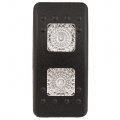 K4 Contura Ii Hard Touch Black Actuator With Two Square Clear Lenses 