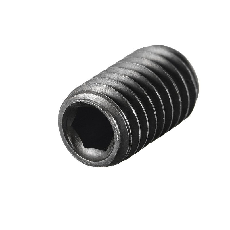Hex Socket Set Grub Screws M3 M4 M5 M6 Metric Carbon Steel Flat Point Assortment Kit With 4 Wrenches 1set