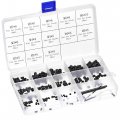 Hex Socket Set Grub Screws M3 M4 M5 M6 Metric Carbon Steel Flat Point Assortment Kit With 4 Wrenches 1set