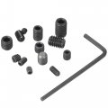 Hex Socket Set Grub Screws M3 M4 M5 M6 Metric Carbon Steel Flat Point Assortment Kit With 4 Wrenches 1set