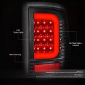 Auto Dynasty 2pcs 3d Led C-style Light Bar Rear Tails Brake Lamps And Dual-row Third Light Compatible With Dodge Ram 1500 2500