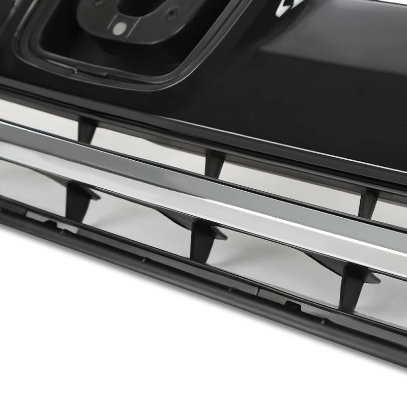 Chrome Upper Bumper Grille Grill For Honda Fit 2015 2016 2017 Replace 71120t5ra10 Gloss Black