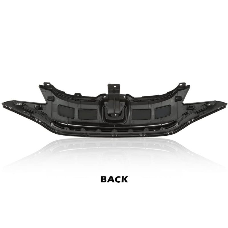 Chrome Upper Bumper Grille Grill For Honda Fit 2015 2016 2017 Replace 71120t5ra10 Gloss Black