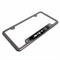 Ipick Image Made For Dodge Srt Hellcat Black Insert Gunmetal Chrome Stainless Steel License Plate Frame