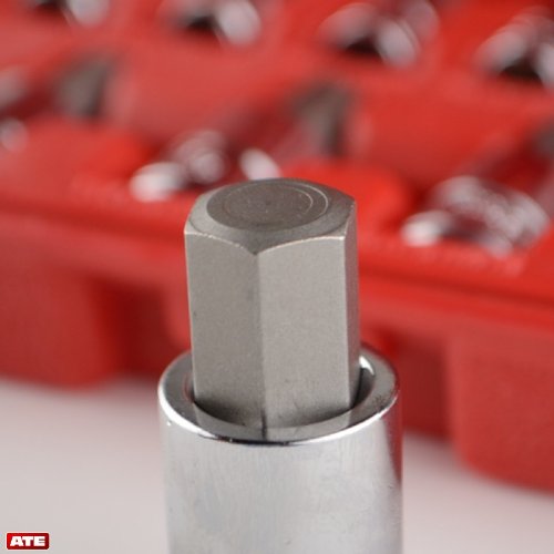 13 Pc Hex Bit Socket Set -crv- Sae