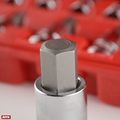 13 Pc Hex Bit Socket Set -crv- Sae 