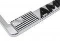 3d American Inverted Flag Chrome Metal License Plate Frame
